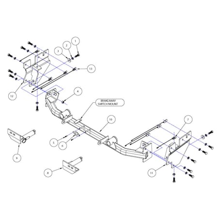 Roadmaster 16-19 EXPLORER 3.5L TOW BAR MNTG BRKT KIT 524453-4
